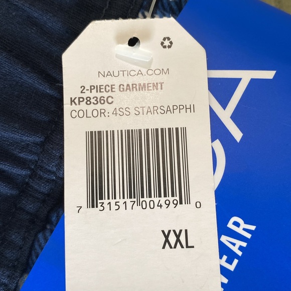 Nautical men’s sleepwear, fleece pants 2 pk in blue. Size XXL. Has pockets. NEW - Picture 5 of 5